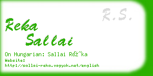 reka sallai business card